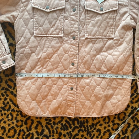 Joie {Anthro} NWT quilted snap closure collared jacket in dusty rose/tan XS - Picture 6 of 16